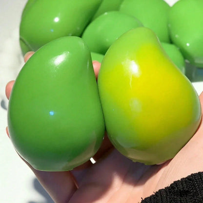 Squishy Handmade Crunchy Mango Stress Relief Ball Squeeze Toy, Color-Changing Soft Mango Stress Relief Toy, Scented Mango Squishy Stress Relief Squeeze Toy, Color-Changing Soft Mango Squishy Stress Re
