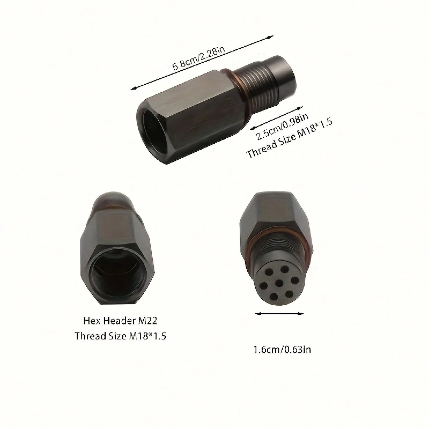 SS304 Stainless Steel Oxygen Sensor Adapter- M18 X 1.5 Bung With Integrated Filter, Corrosion Resistant Exhaust System Hardware For Vehicle Maintenance & Repair