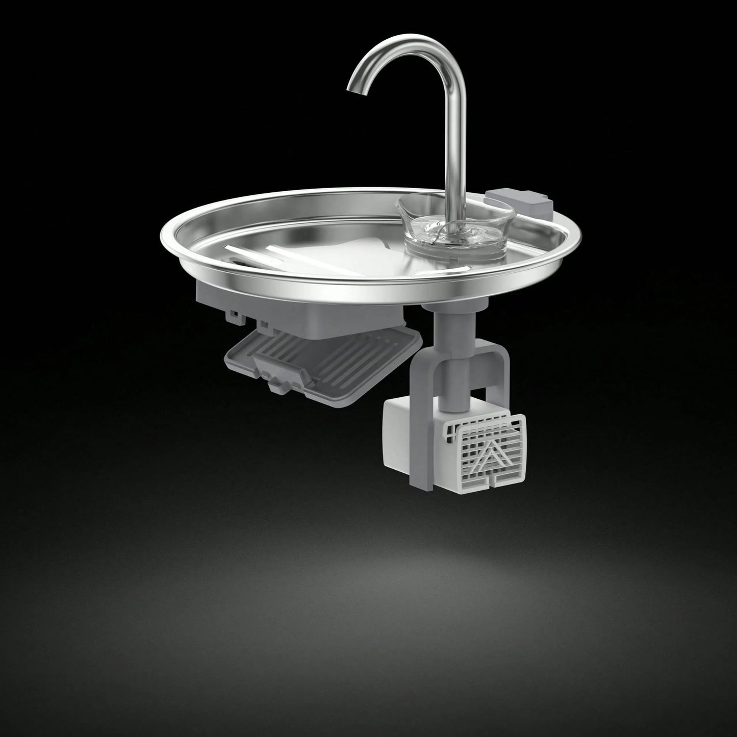 Stainless Steel Pet Water Dispenser Automatic Circulation Leakage-Proof Cat Dog Water Feeder With Dirt Separation