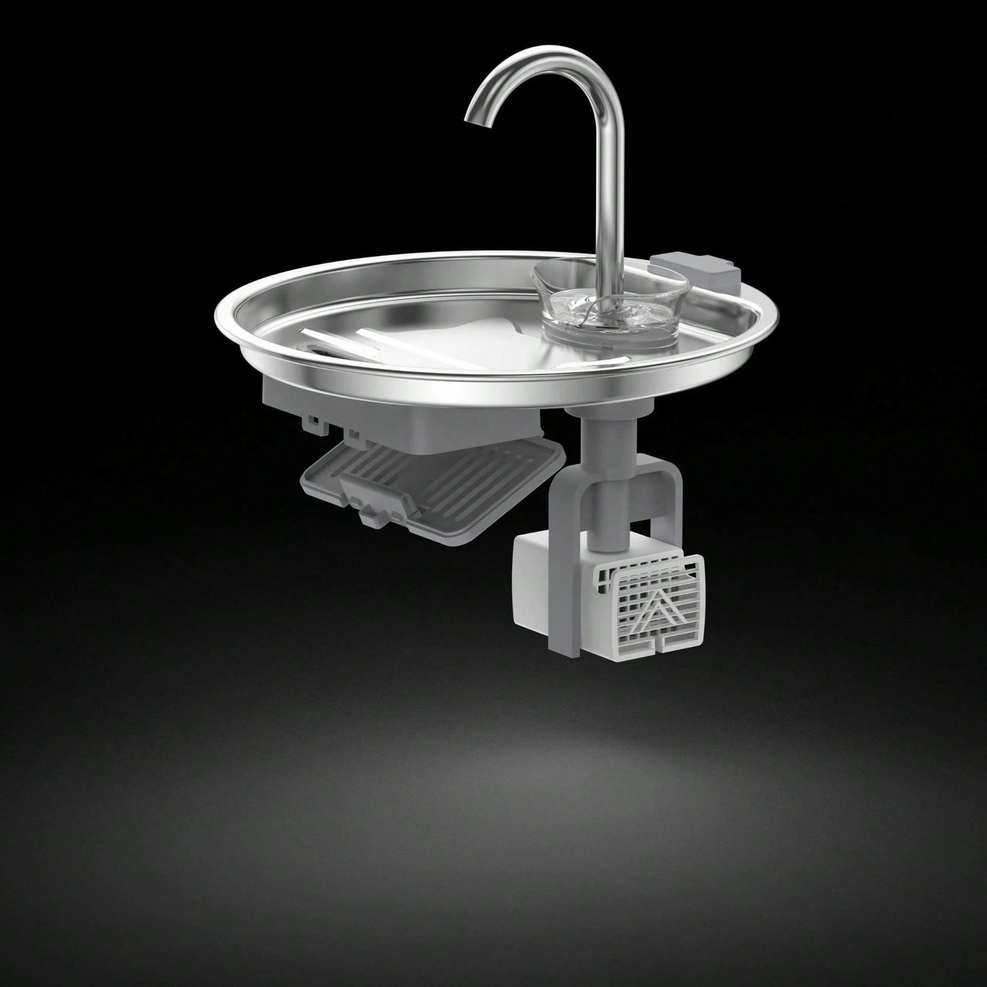 Stainless Steel Pet Water Dispenser Automatic Circulation Leakage-Proof Cat Dog Water Feeder With Dirt Separation