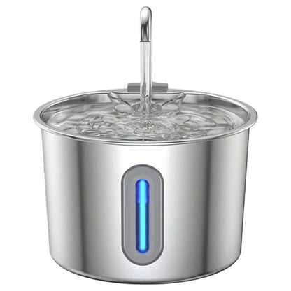 Stainless Steel Pet Water Dispenser Automatic Circulation Leakage-Proof Cat Dog Water Feeder With Dirt Separation