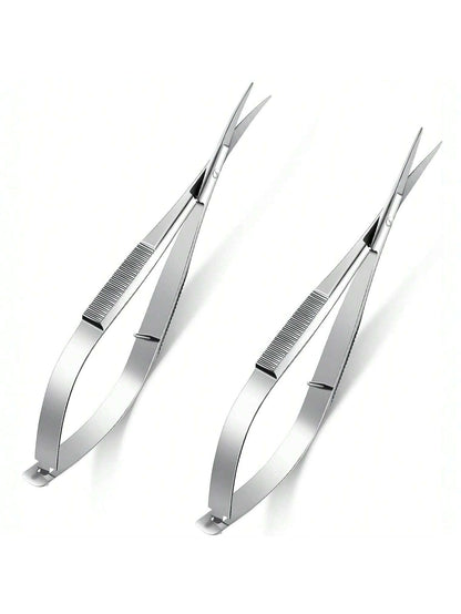 Stainless Steel Precision Eyebrow & Eyelash Shaping & Trimming Scissor, Snips Squeeze Scissors, Embroidery, Knitting Micro Tip Craft Scissors,Makeup,Cheap,Room Decor,Vanity,Travel,Bedroom,Makeup Acces