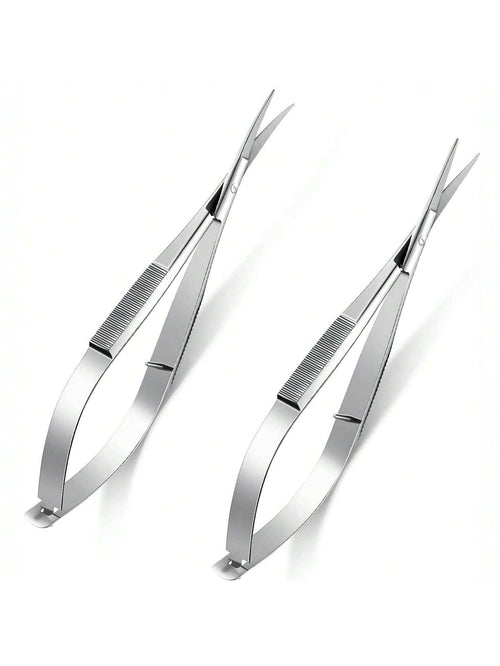 Stainless Steel Precision Eyebrow & Eyelash Shaping & Trimming Scissor, Snips Squeeze Scissors, Embroidery, Knitting Micro Tip Craft Scissors,Makeup,Cheap,Room Decor,Vanity,Travel,Bedroom,Makeup Acces
