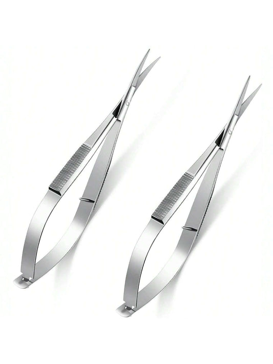 Stainless Steel Precision Eyebrow & Eyelash Shaping & Trimming Scissor, Snips Squeeze Scissors, Embroidery, Knitting Micro Tip Craft Scissors,Makeup,Cheap,Room Decor,Vanity,Travel,Bedroom,Makeup Acces