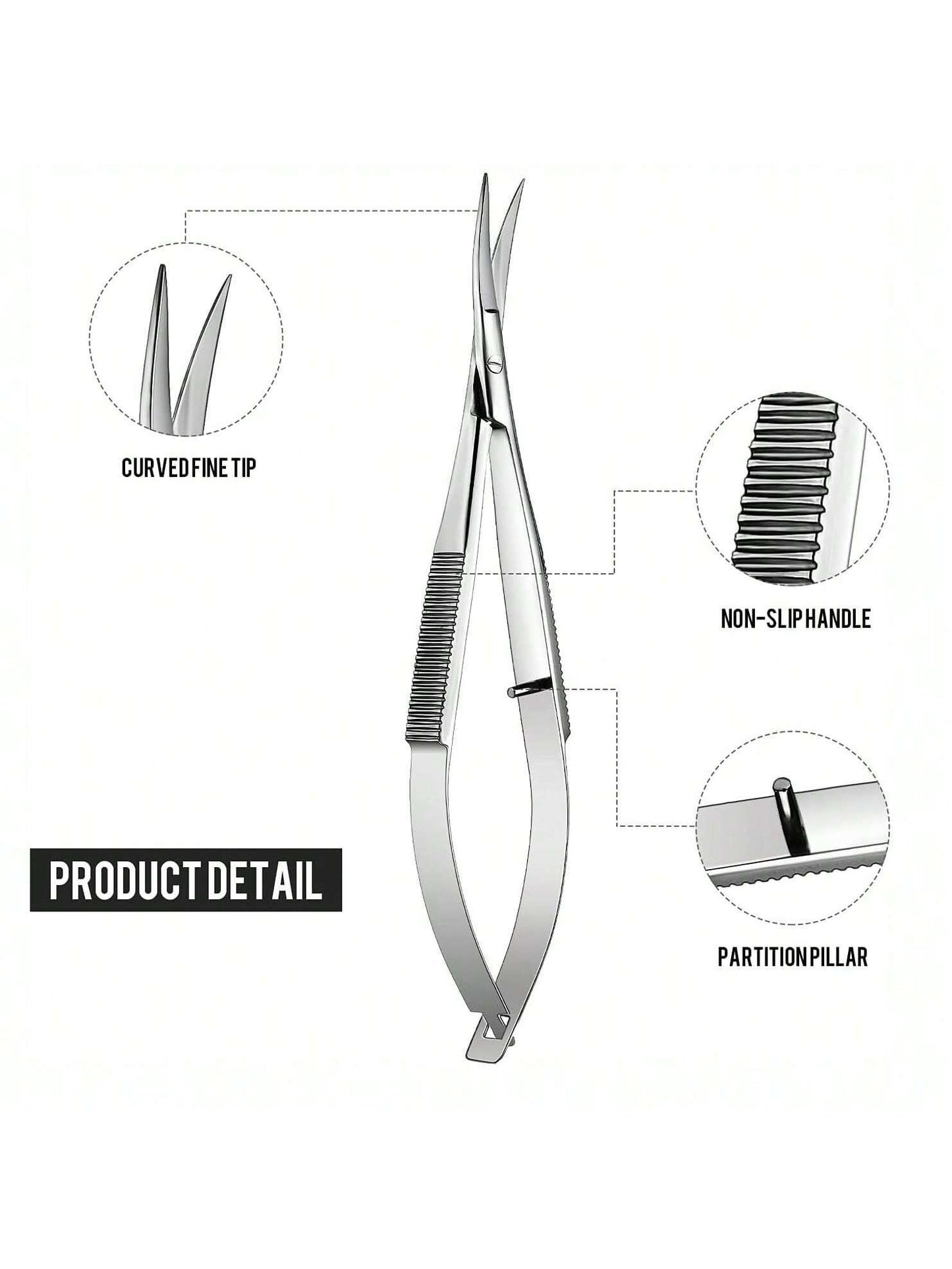 Stainless Steel Precision Eyebrow & Eyelash Shaping & Trimming Scissor, Snips Squeeze Scissors, Embroidery, Knitting Micro Tip Craft Scissors,Makeup,Cheap,Room Decor,Vanity,Travel,Bedroom,Makeup Acces