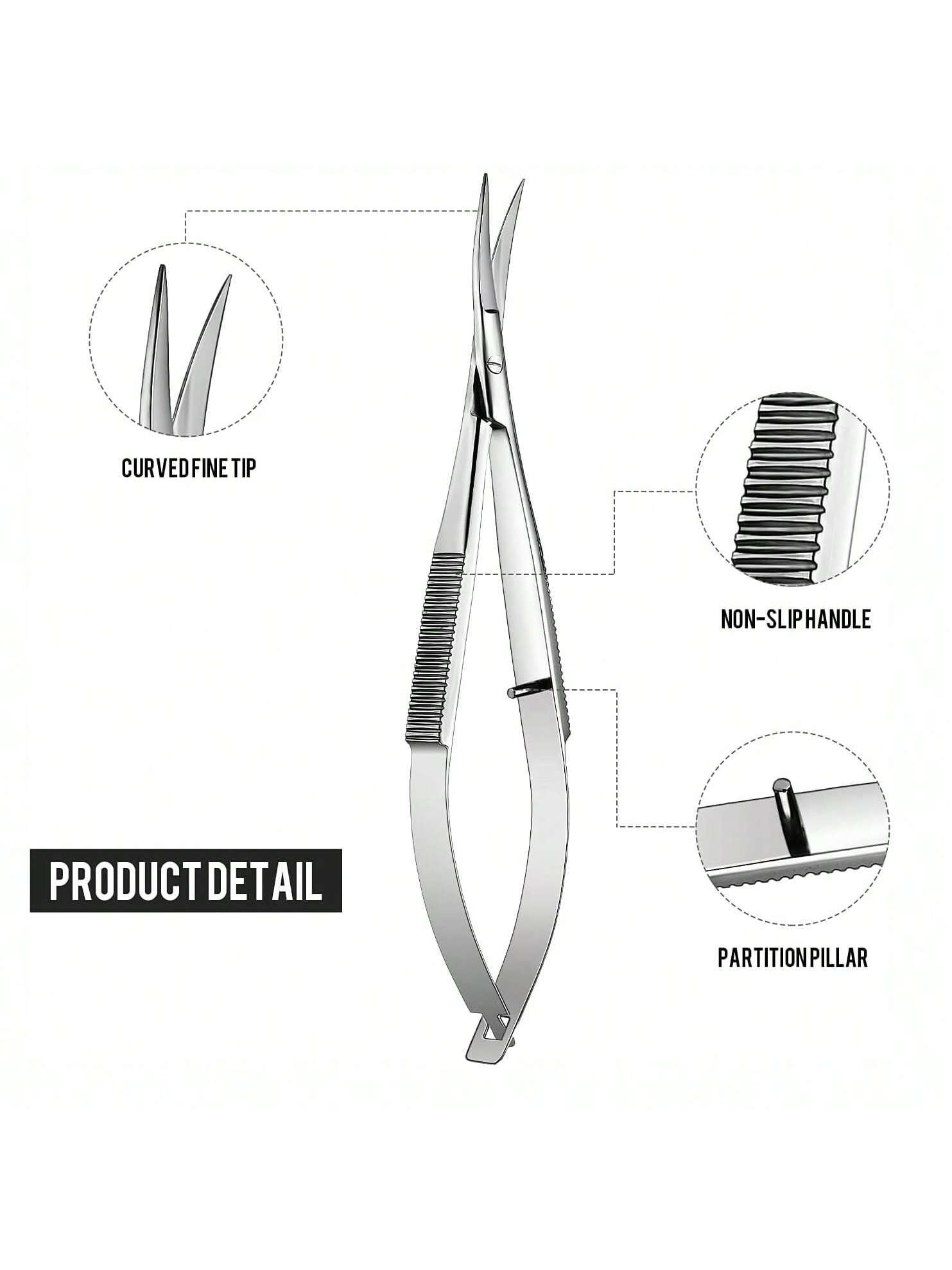 Stainless Steel Precision Eyebrow & Eyelash Shaping & Trimming Scissor, Snips Squeeze Scissors, Embroidery, Knitting Micro Tip Craft Scissors,Makeup,Cheap,Room Decor,Vanity,Travel,Bedroom,Makeup Acces