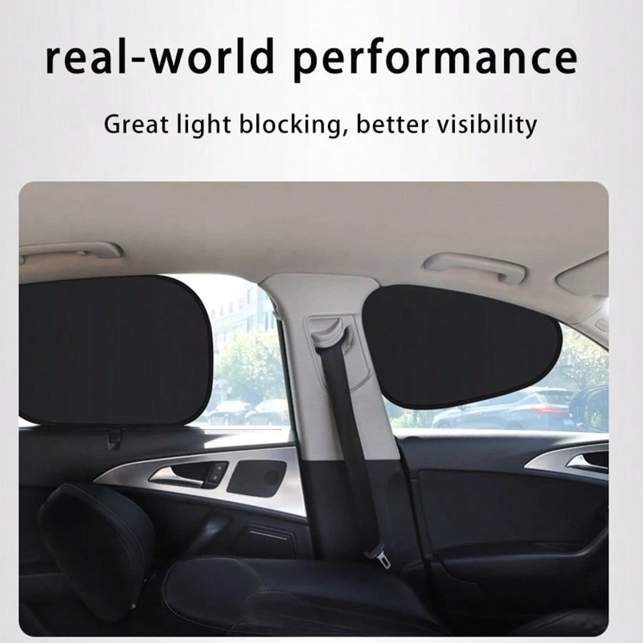 Static Adsorption Car Side Window Sunshade Boards, Car Sunshade Boards, Car Privacy Anti-Peeping Curtains, Car UV Protection Cooling Kit, Easy Installation, Foldable And Space-Saving