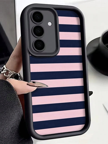 Striped Painted Grooved Black Thick Perforated Minimalist Anti-Drop Thick Phone Protective Case Printed Suitable For IP17/IP17PROMAX/Iphone16/Iphone16pro/Iphone16promax/IPhone16plusiphone15 XR/7/8 Ip