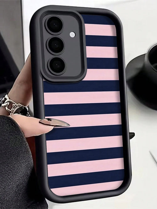 Striped Painted Grooved Black Thick Perforated Minimalist Anti-Drop Thick Phone Protective Case Printed Suitable For IP17/IP17PROMAX/Iphone16/Iphone16pro/Iphone16promax/IPhone16plusiphone15 XR/7/8 Ip