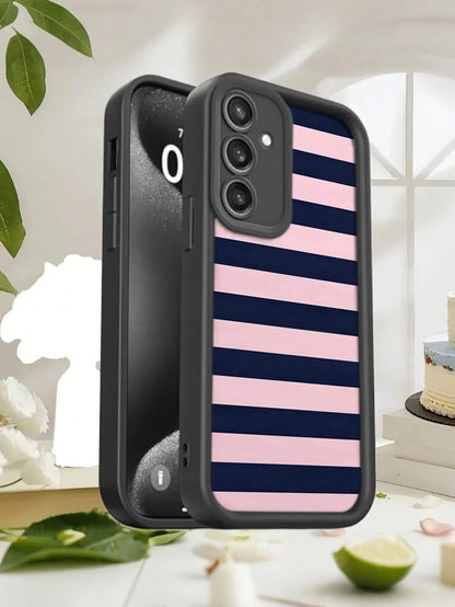 Striped Painted Grooved Black Thick Perforated Minimalist Anti-Drop Thick Phone Protective Case Printed Suitable For IP17/IP17PROMAX/Iphone16/Iphone16pro/Iphone16promax/IPhone16plusiphone15 XR/7/8 Ip