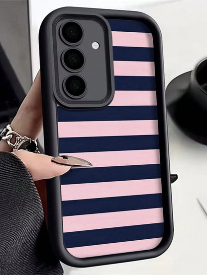 Striped Painted Grooved Black Thick Perforated Minimalist Anti-Drop Thick Phone Protective Case Printed Suitable For IP17/IP17PROMAX/Iphone16/Iphone16pro/Iphone16promax/IPhone16plusiphone15 XR/7/8 Ip
