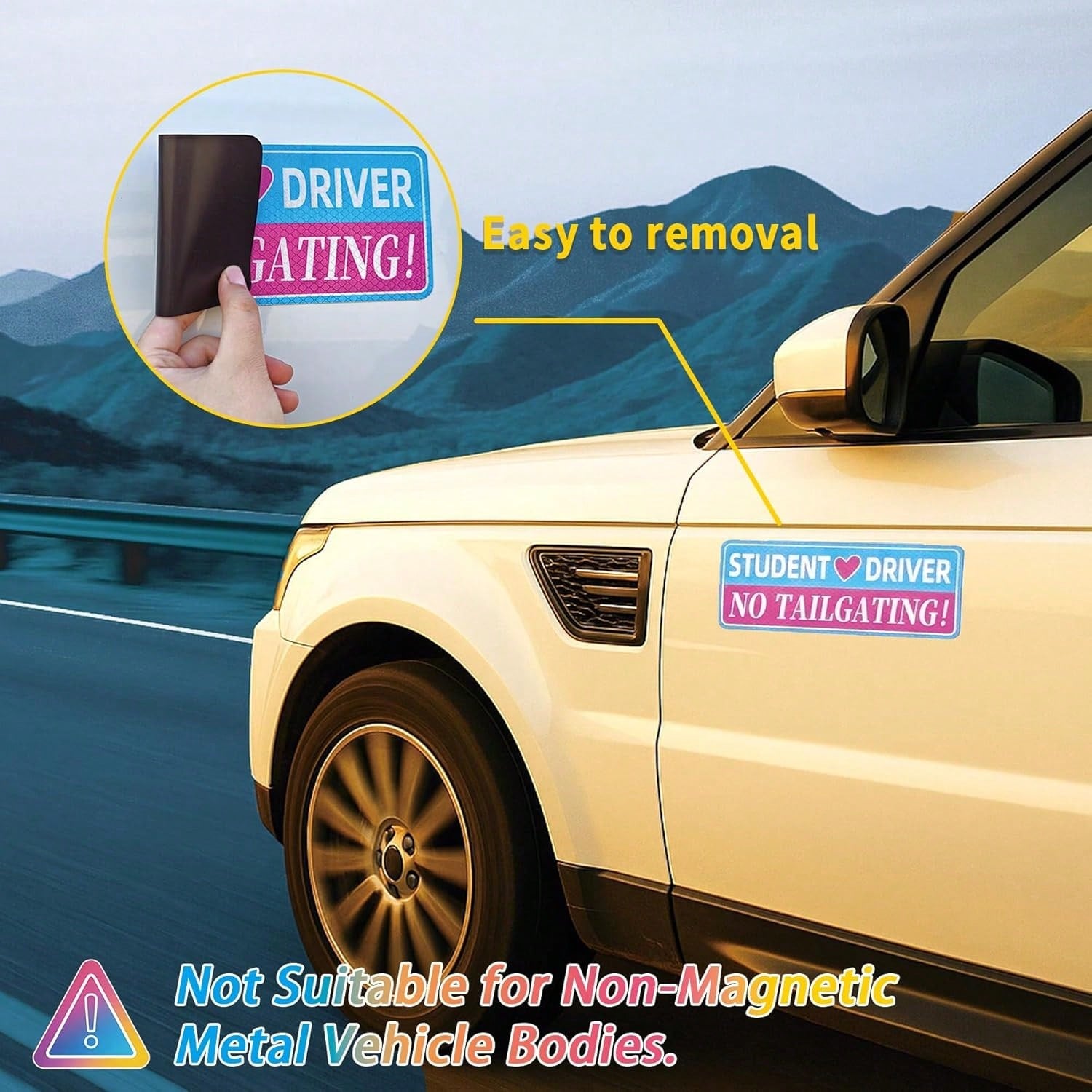 Student Driver Magnet For Car, Colorful New Drivers Magnets, Please Be Patient Student Driver Magnet Sign Stickers, Magnetic Safety Decoration Supplies For Newbie Beginner Car Accessories, 3 PCS