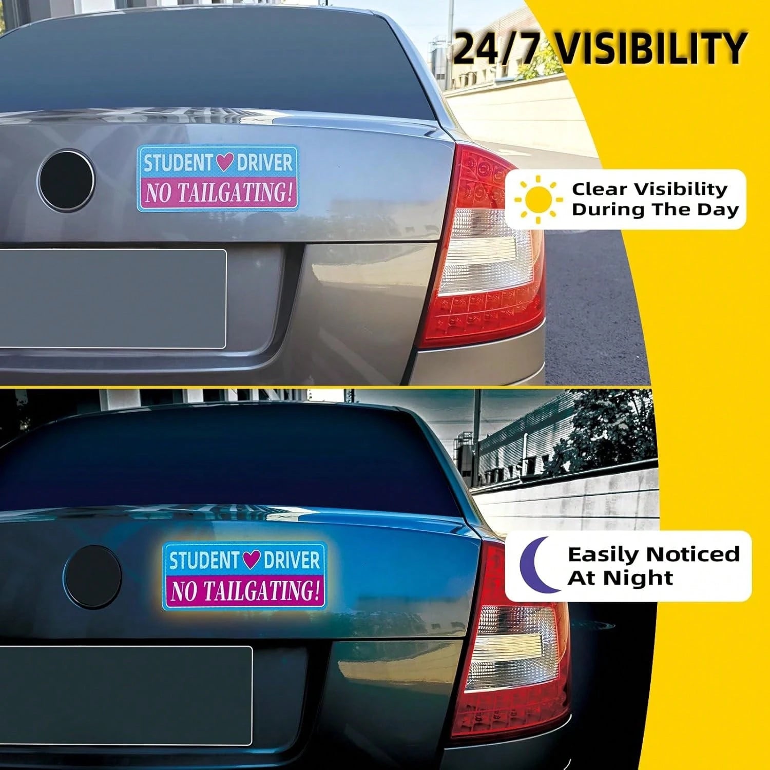 Student Driver Magnet For Car, Colorful New Drivers Magnets, Please Be Patient Student Driver Magnet Sign Stickers, Magnetic Safety Decoration Supplies For Newbie Beginner Car Accessories, 3 PCS