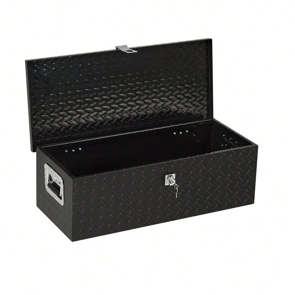 Studyset Underbody Truck Box,Pickup Storage Box,Heavy Duty Aluminum Diamond Plate Tool Box With Lock Keys,Waterproof Trailer Storage Box With Side Handles,Tool Organizer Chest Cabinet For Truck, Trail