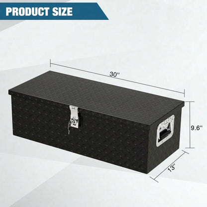 Studyset Underbody Truck Box,Pickup Storage Box,Heavy Duty Aluminum Diamond Plate Tool Box With Lock Keys,Waterproof Trailer Storage Box With Side Handles,Tool Organizer Chest Cabinet For Truck, Trail