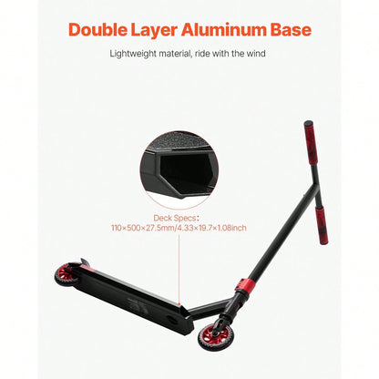 Stunt Scooter, Pro Complete Trick Scooters For Teens, Adults, Boys, And Girls, Freestyle Street Rider For Intermediate And Beginner, Double Layer Lightweight Aluminum Deck