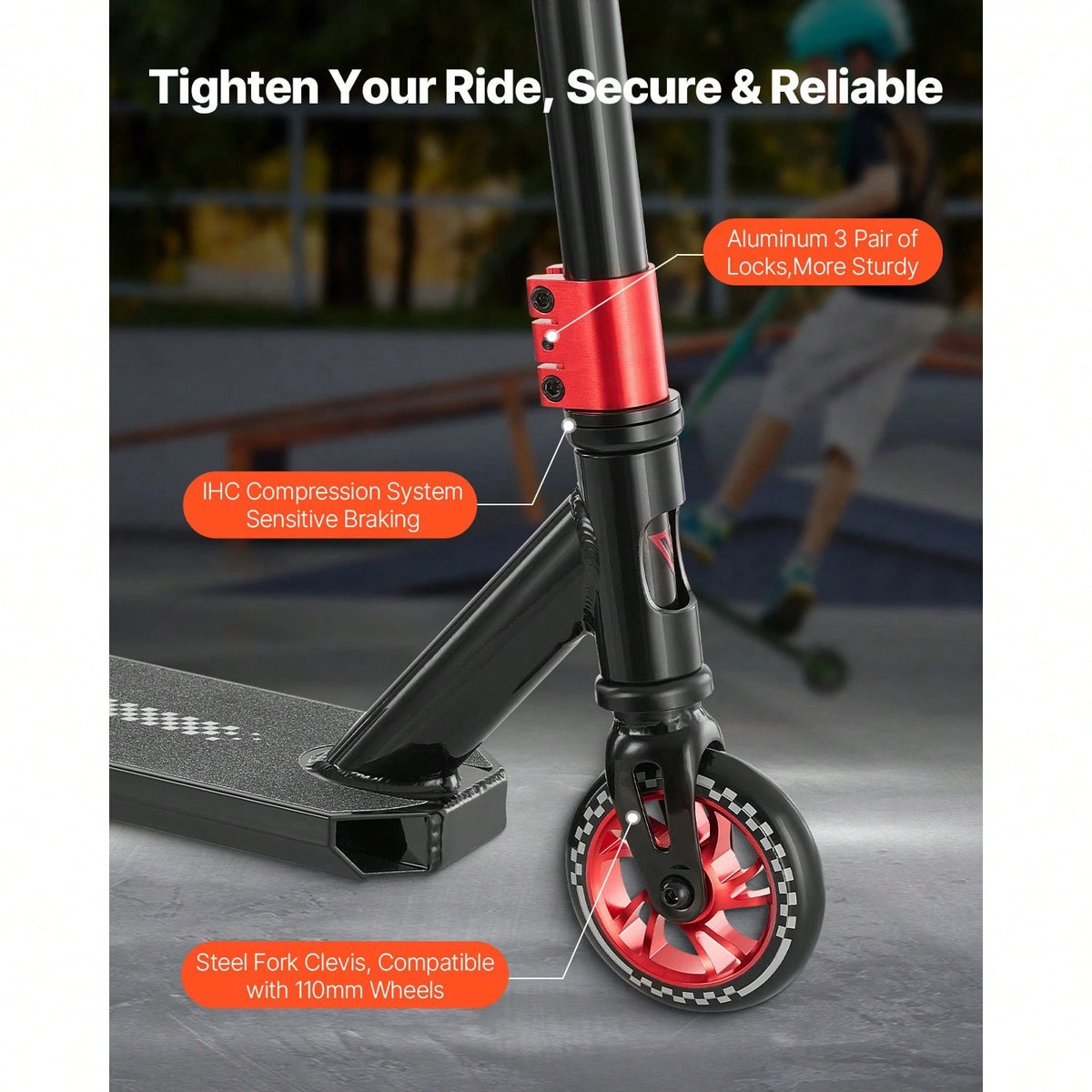 Stunt Scooter, Pro Complete Trick Scooters For Teens, Adults, Boys, And Girls, Freestyle Street Rider For Intermediate And Beginner, Double Layer Lightweight Aluminum Deck