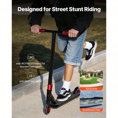 Stunt Scooter, Pro Complete Trick Scooters For Teens, Adults, Boys, And Girls, Freestyle Street Rider For Intermediate And Beginner, Double Layer Lightweight Aluminum Deck