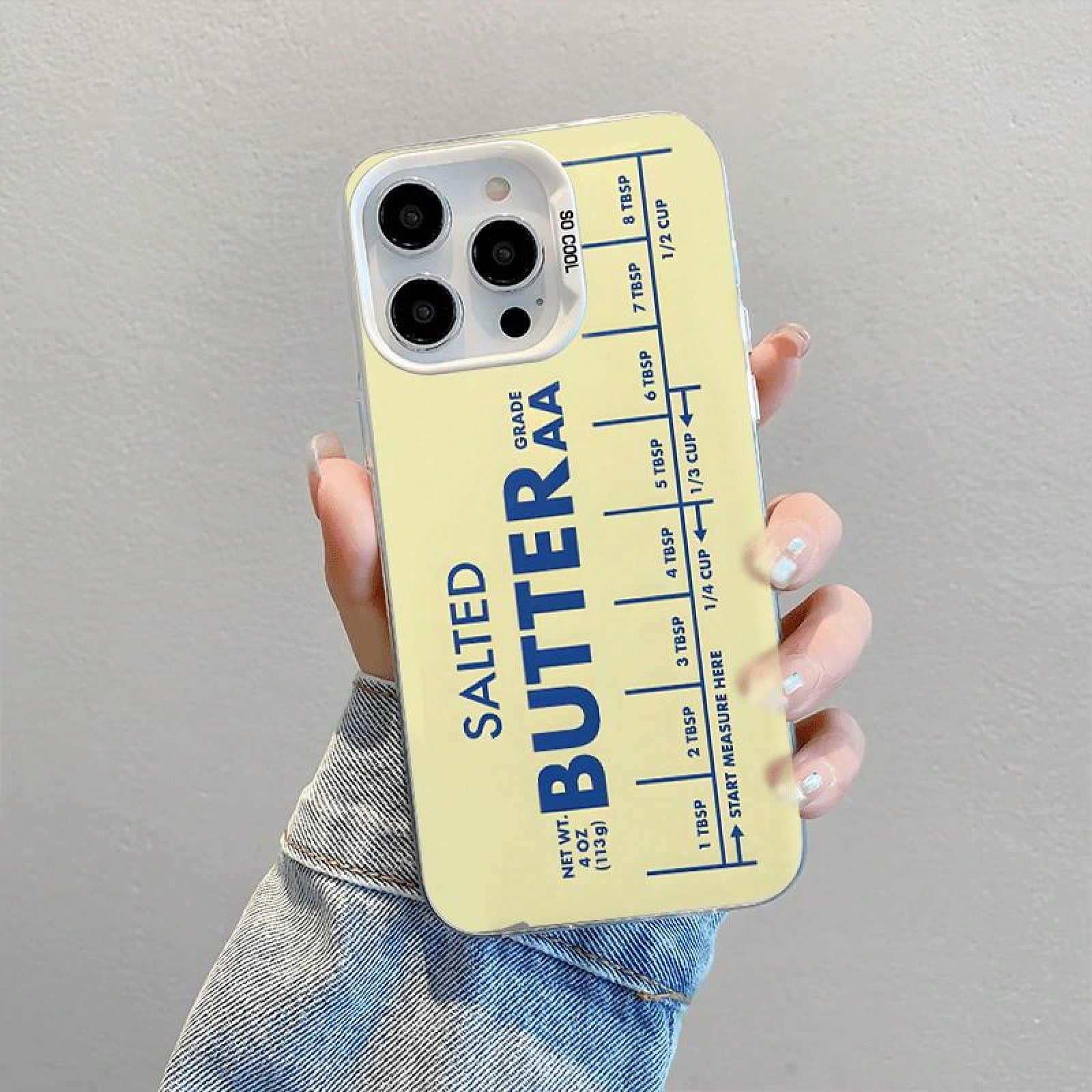Stylish And Visually Appealing Blue Butter-Themed Phone Case Designed For Various Models Including 16, 16 Pro, Pro Max, 11, 15, 14, 13, 12 Pro, XR, And Plus, Offering Shockproof Protection.
