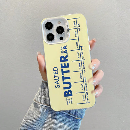 Stylish And Visually Appealing Blue Butter-Themed Phone Case Designed For Various Models Including 16, 16 Pro, Pro Max, 11, 15, 14, 13, 12 Pro, XR, And Plus, Offering Shockproof Protection.