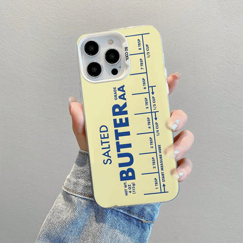 Stylish And Visually Appealing Blue Butter-Themed Phone Case Designed For Various Models Including 16, 16 Pro, Pro Max, 11, 15, 14, 13, 12 Pro, XR, And Plus, Offering Shockproof Protection.