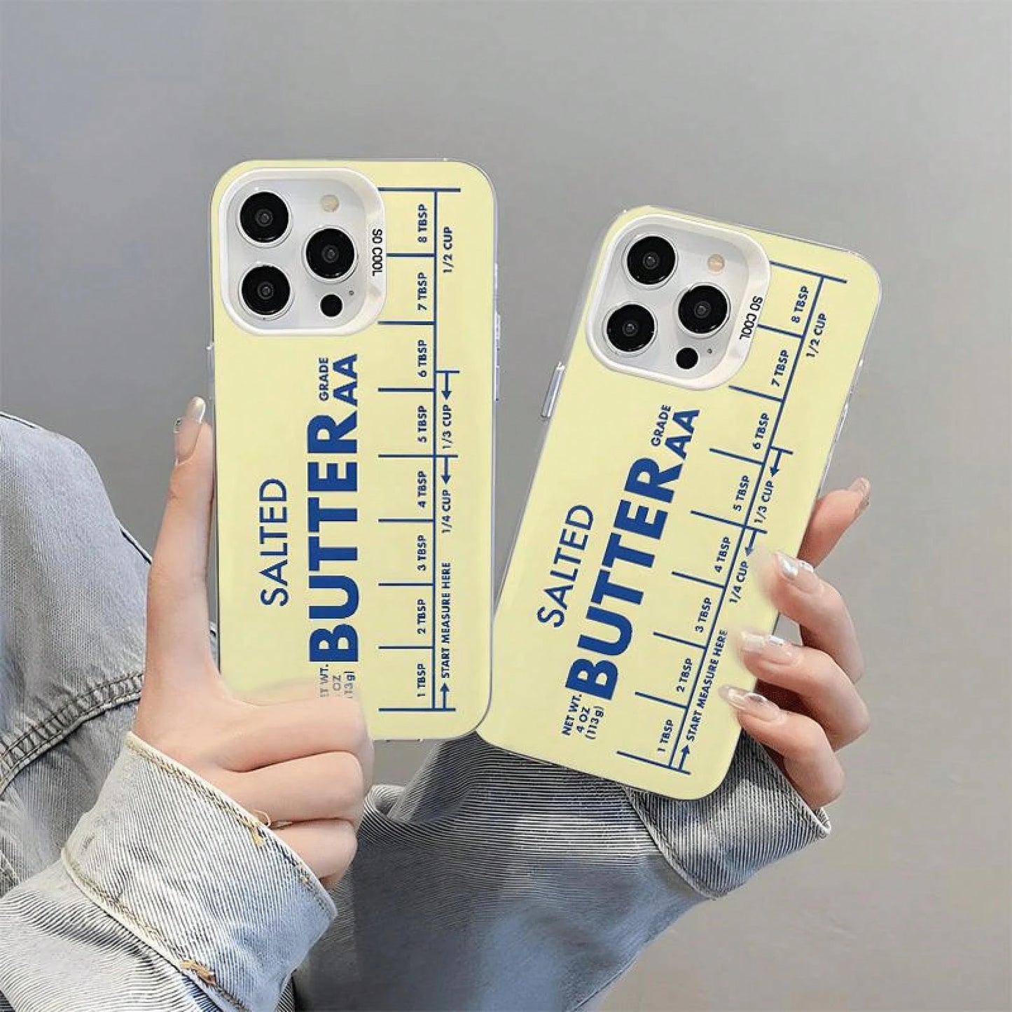 Stylish And Visually Appealing Blue Butter-Themed Phone Case Designed For Various Models Including 16, 16 Pro, Pro Max, 11, 15, 14, 13, 12 Pro, XR, And Plus, Offering Shockproof Protection.