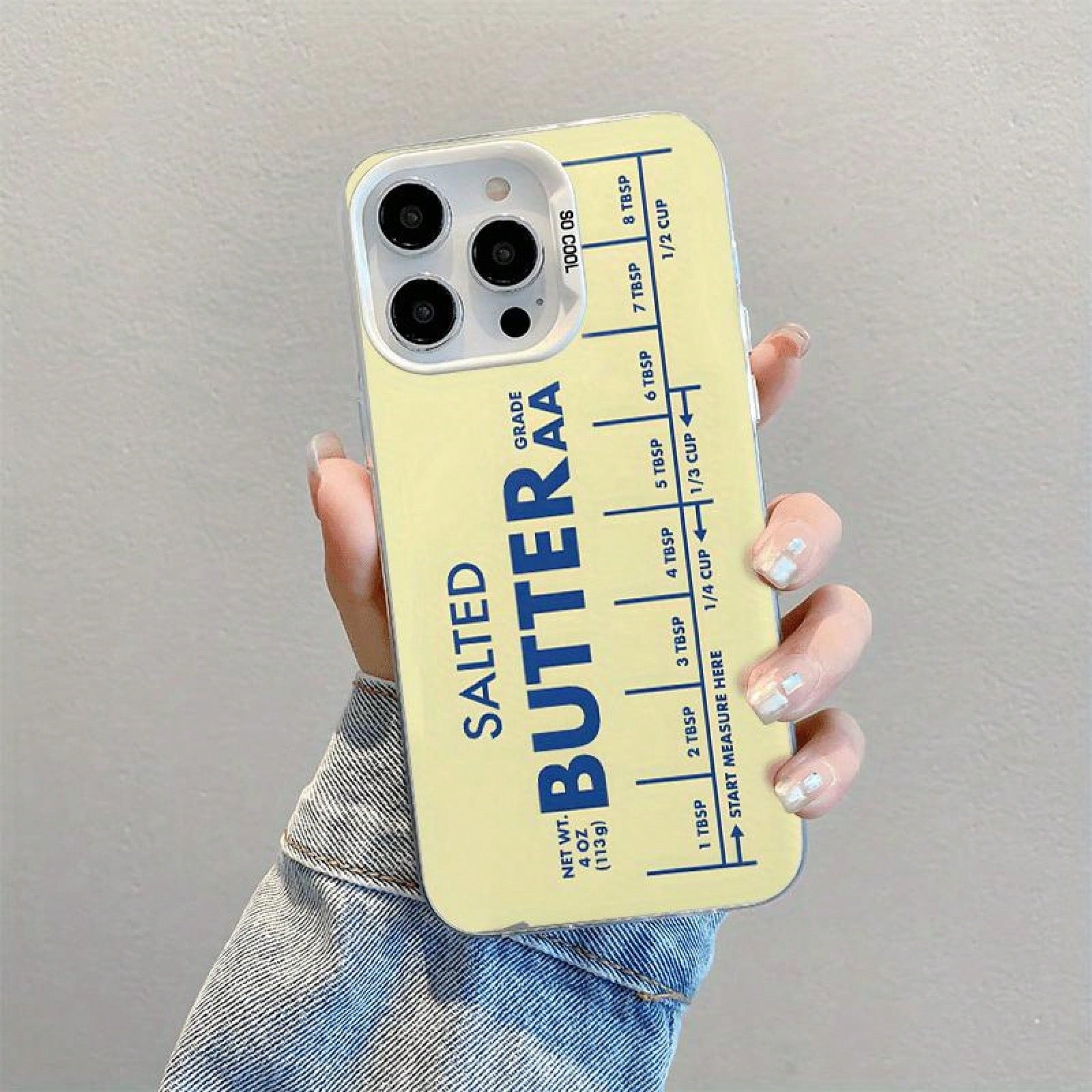 Stylish And Visually Appealing Blue Butter-Themed Phone Case Designed For Various Models Including 16, 16 Pro, Pro Max, 11, 15, 14, 13, 12 Pro, XR, And Plus, Offering Shockproof Protection.