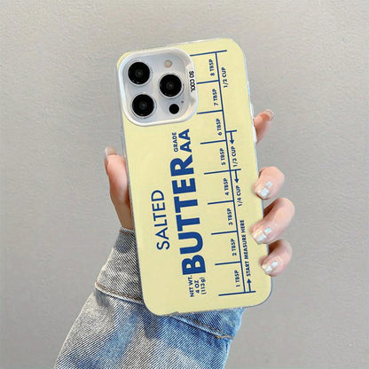 Stylish And Visually Appealing Blue Butter-Themed Phone Case Designed For Various Models Including 16, 16 Pro, Pro Max, 11, 15, 14, 13, 12 Pro, XR, And Plus, Offering Shockproof Protection.