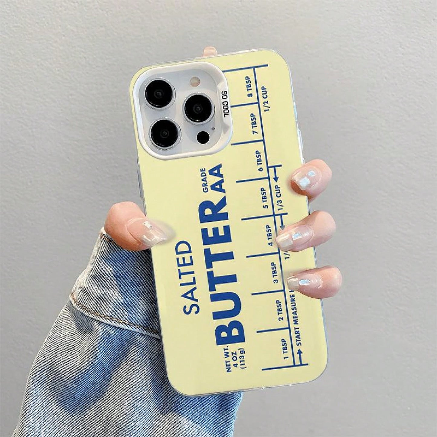 Stylish And Visually Appealing Blue Butter-Themed Phone Case Designed For Various Models Including 16, 16 Pro, Pro Max, 11, 15, 14, 13, 12 Pro, XR, And Plus, Offering Shockproof Protection.