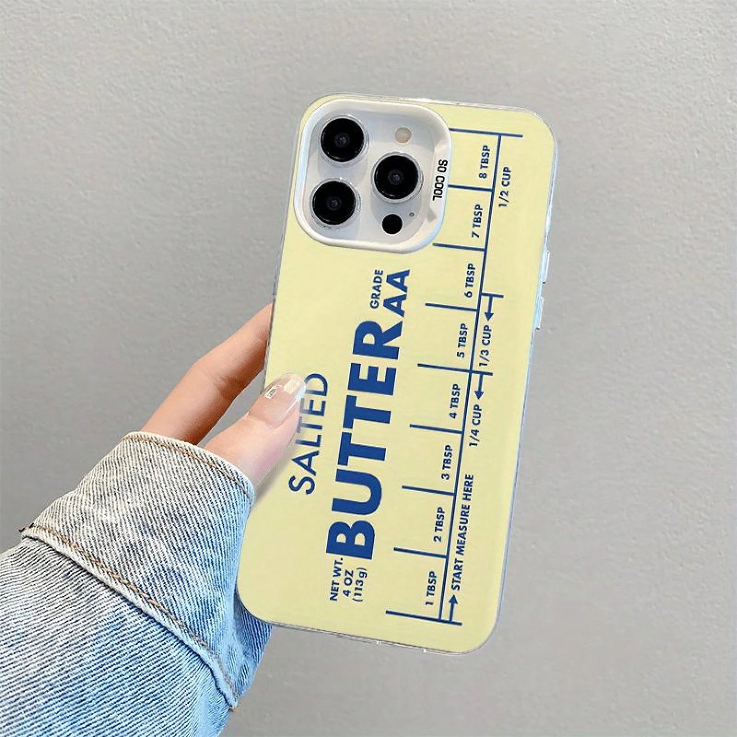 Stylish And Visually Appealing Blue Butter-Themed Phone Case Designed For Various Models Including 16, 16 Pro, Pro Max, 11, 15, 14, 13, 12 Pro, XR, And Plus, Offering Shockproof Protection.