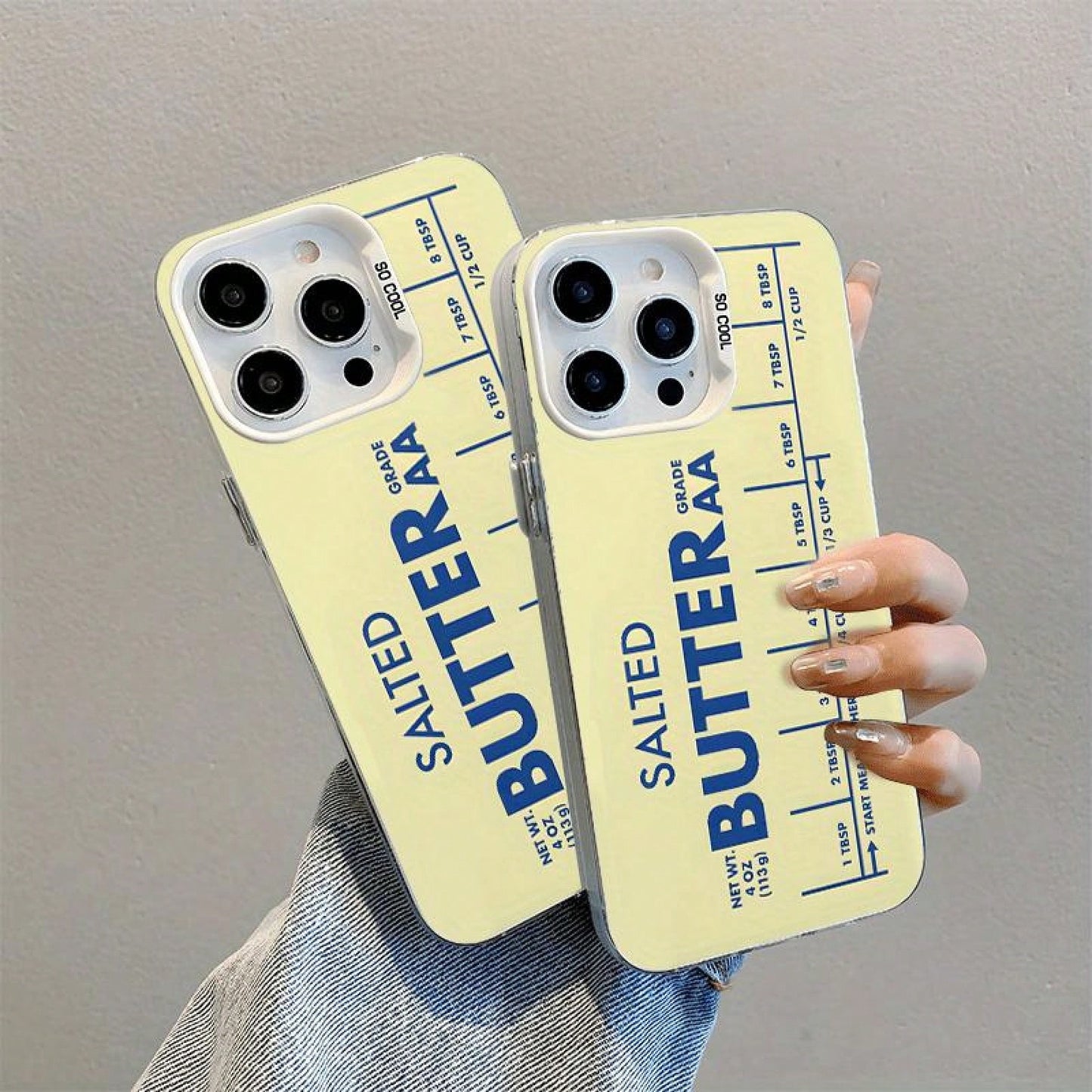 Stylish And Visually Appealing Blue Butter-Themed Phone Case Designed For Various Models Including 16, 16 Pro, Pro Max, 11, 15, 14, 13, 12 Pro, XR, And Plus, Offering Shockproof Protection.