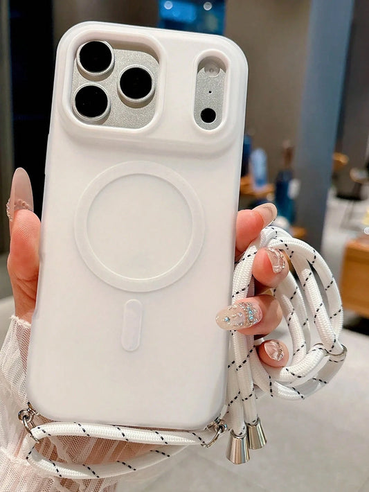 Stylish Necklace Crossbody Lanyard Candy Color Phone Case Compatible With Iphone 17 Pro Max 17 Pro 17 16 Pro Max 16 Pro 16 15 Pro Max 15 Pro 15 14 Pro Max 14 Pro 14 13 Pro Max 13 Pro 13 Minimalist Tra