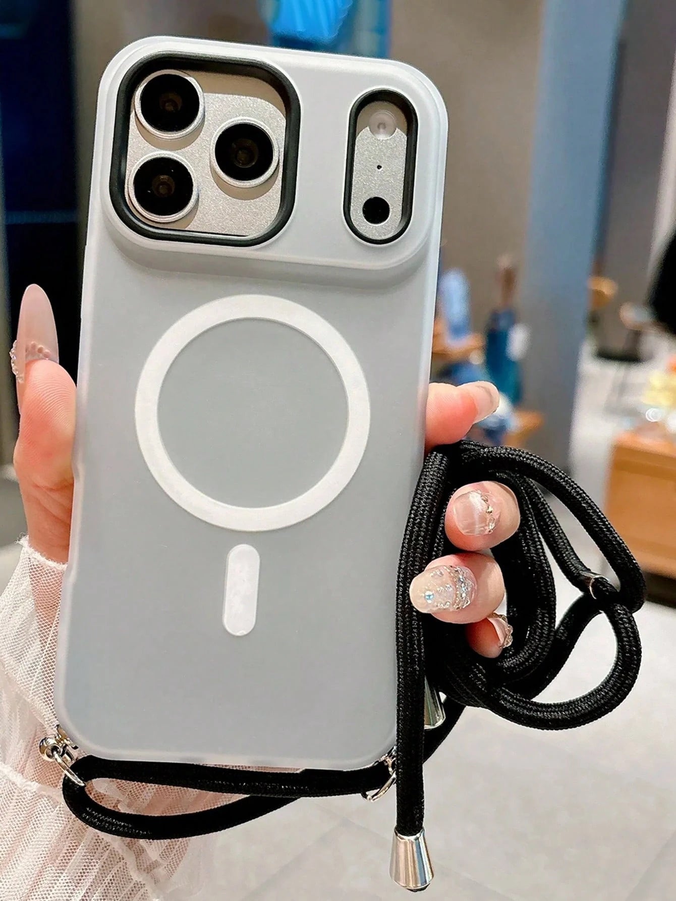 Stylish Necklace Crossbody Lanyard Candy Color Phone Case Compatible With Iphone 17 Pro Max 17 Pro 17 16 Pro Max 16 Pro 16 15 Pro Max 15 Pro 15 14 Pro Max 14 Pro 14 13 Pro Max 13 Pro 13 Minimalist Tra