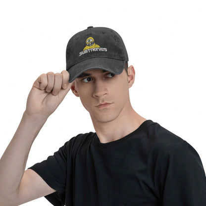 Subtronics Cyclops Logo Baseball Cap- Vintage Washed Distressed Dad Hat, Unisex Sun Protection Outdoor Cap, Hand Washable Casual Headwear, Durable