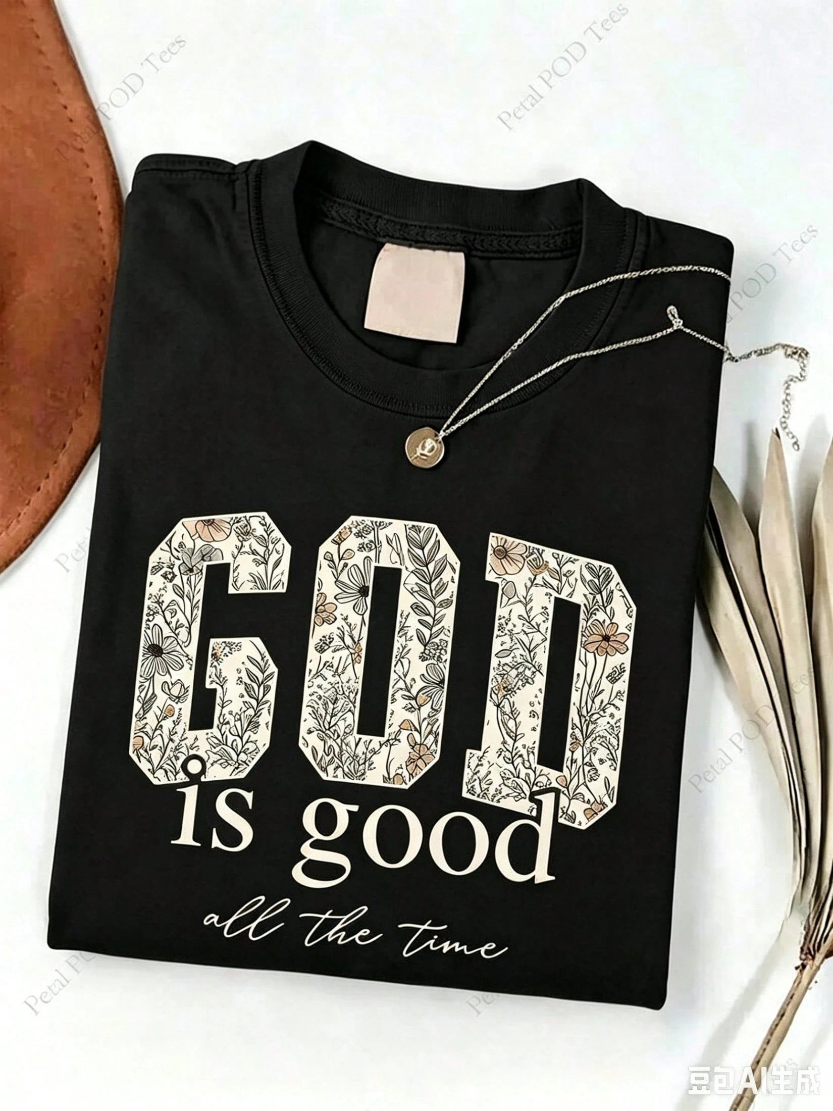 Summer TopsWomen'S Christian T-Shirt- Distressed "God Is Good" And "Always Has Been" Bible Verse Print, Round Neck Short Sleeve Casu