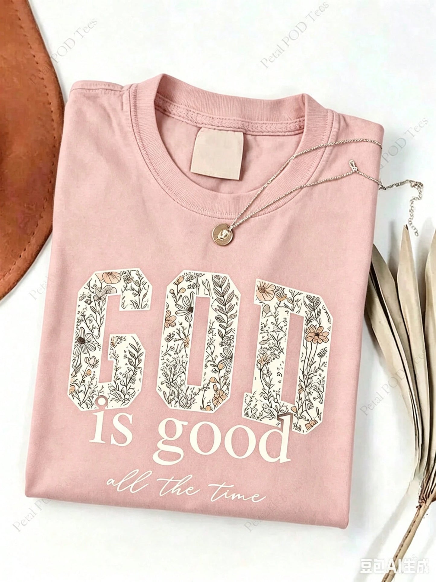 Summer TopsWomen'S Christian T-Shirt- Distressed "God Is Good" And "Always Has Been" Bible Verse Print, Round Neck Short Sleeve Casu