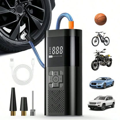 Super Special Offer!!!Portable Tire Inflator Air CompressorDigital Display Tire Inflator Pump, Suitable For Cars And Motorcycles.Universal For Automobiles, Bicycles, Sports Equipment AndBalls, Fast In