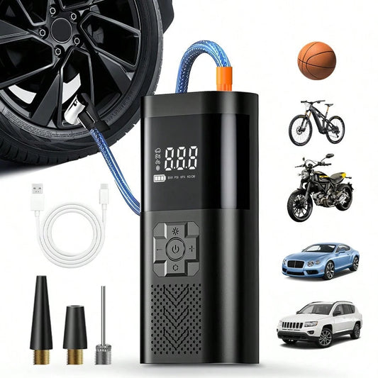 Super Special Offer!!!Portable Tire Inflator Air CompressorDigital Display Tire Inflator Pump, Suitable For Cars And Motorcycles.Universal For Automobiles, Bicycles, Sports Equipment AndBalls, Fast In