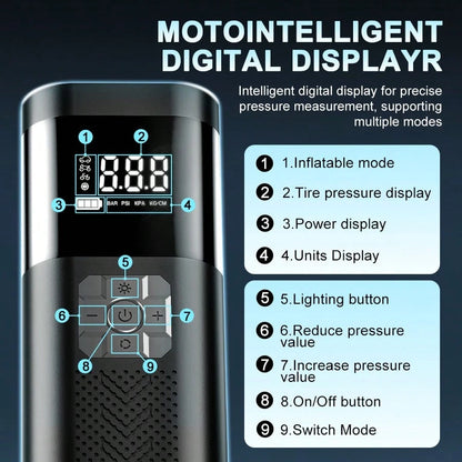 Super Special Offer!!!Portable Tire Inflator Air CompressorDigital Display Tire Inflator Pump, Suitable For Cars And Motorcycles.Universal For Automobiles, Bicycles, Sports Equipment AndBalls, Fast In