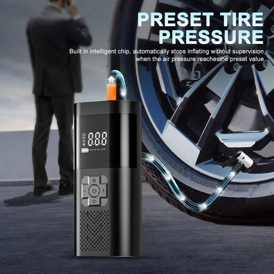 Super Special Offer!!!Portable Tire Inflator Air CompressorDigital Display Tire Inflator Pump, Suitable For Cars And Motorcycles.Universal For Automobiles, Bicycles, Sports Equipment AndBalls, Fast In