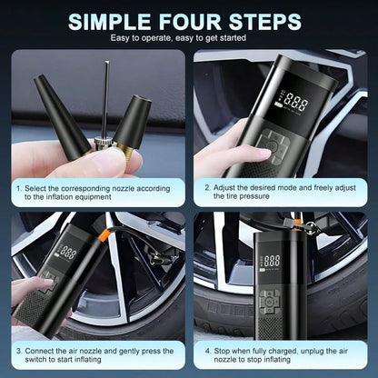 Super Special Offer!!!Portable Tire Inflator Air CompressorDigital Display Tire Inflator Pump, Suitable For Cars And Motorcycles.Universal For Automobiles, Bicycles, Sports Equipment AndBalls, Fast In