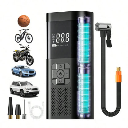 Super Special Offer!!!Portable Tire Inflator Air CompressorDigital Display Tire Inflator Pump, Suitable For Cars And Motorcycles.Universal For Automobiles, Bicycles, Sports Equipment AndBalls, Fast In