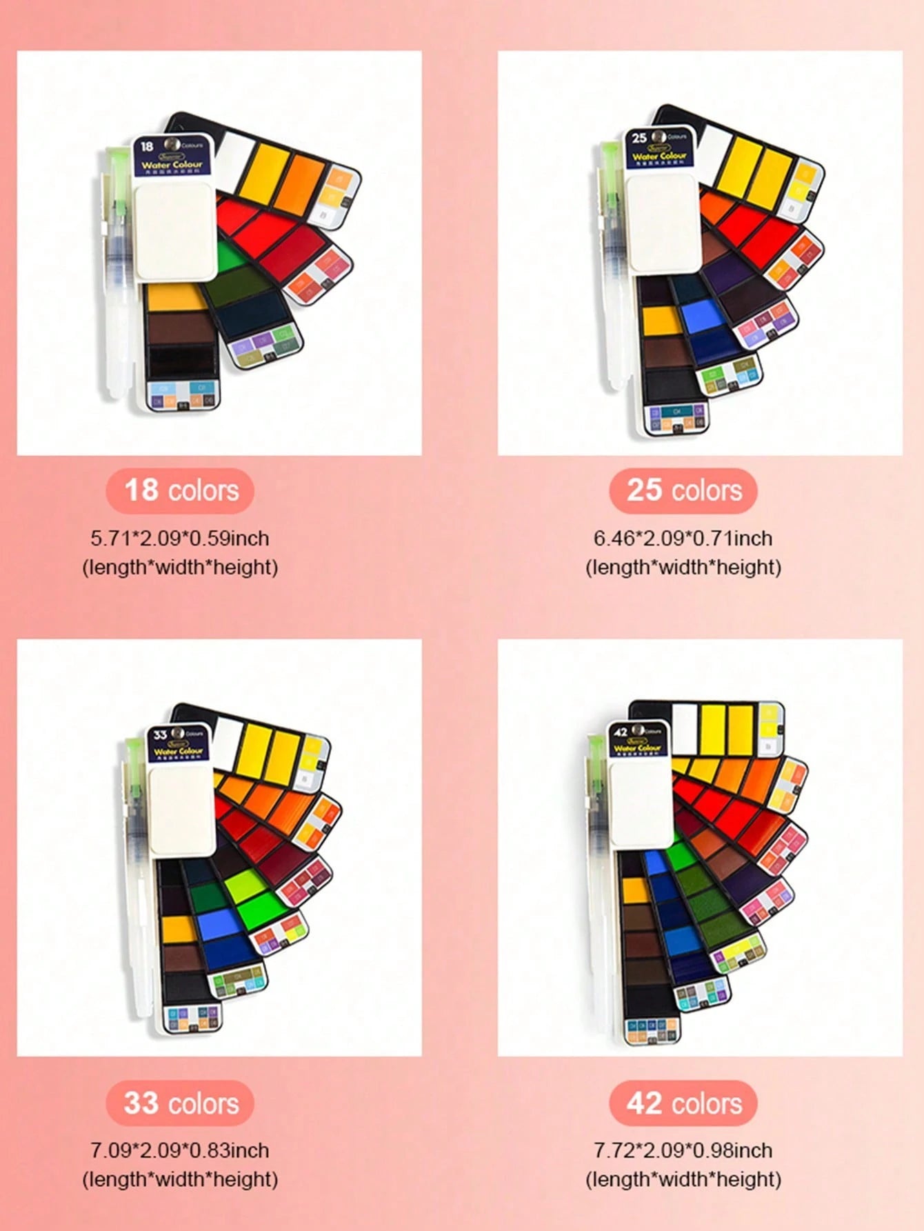 Superior 1set Mixed Color Pigment With Brush, Modern Portable Paint Set For Artists, Beginners,Mother's Day,Mom's Gift,Back To School,School Supplies