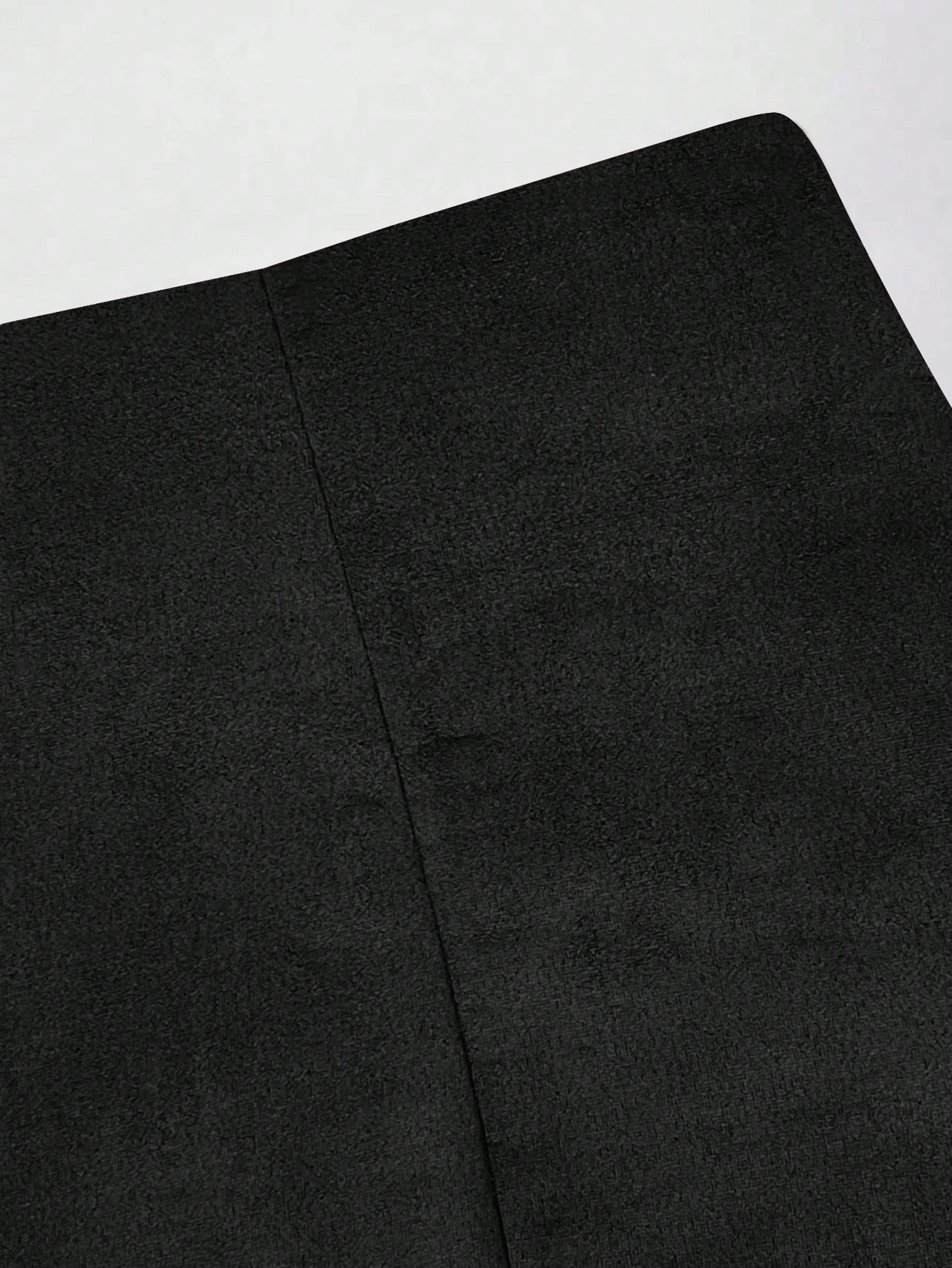 Sweetra Autumn/Winter Maillard Color Suede A-Line Slit Hem Casual Party Mini Skirt For Women