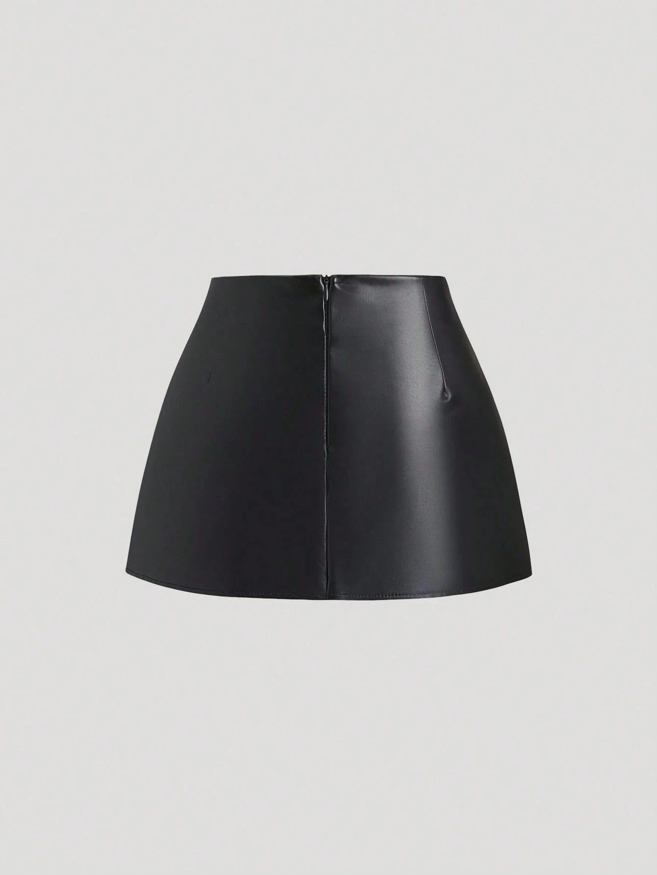 Sweetra Autumn/Winter Maillard Color Suede A-Line Slit Hem Casual Party Mini Skirt For Women