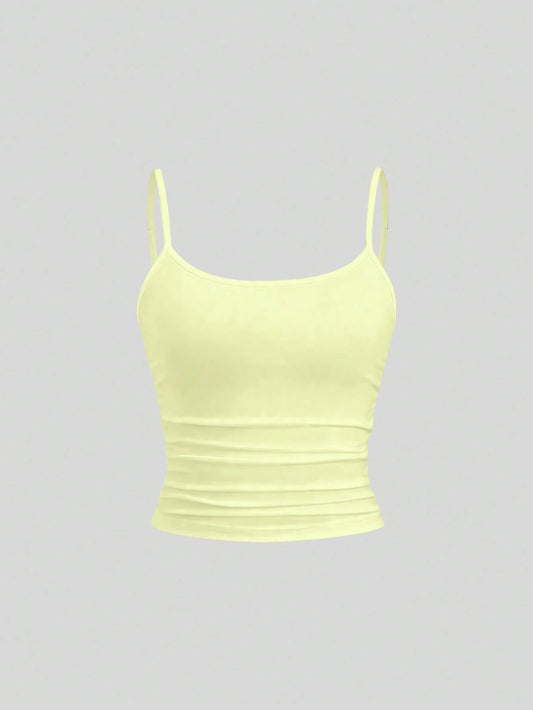 Sweetra Women's Fitted Camisole, Slim Fit, Layering Sleeveless Top Y2K