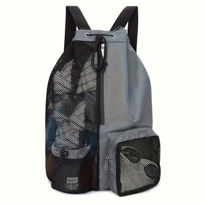 Swim Bag Mesh Drawstring Backpack Best Travel Backpack For School With Wet Bag For Swimming Gym And Workout Equipment, Lightweight, Suitable For Women And Men