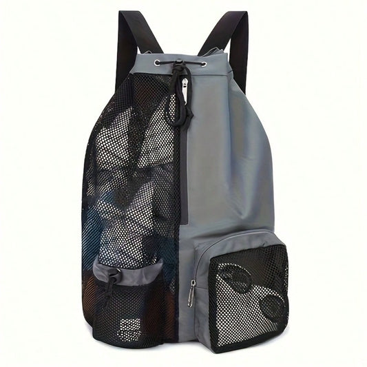 Swim Bag Mesh Drawstring Backpack Best Travel Backpack For School With Wet Bag For Swimming Gym And Workout Equipment, Lightweight, Suitable For Women And Men
