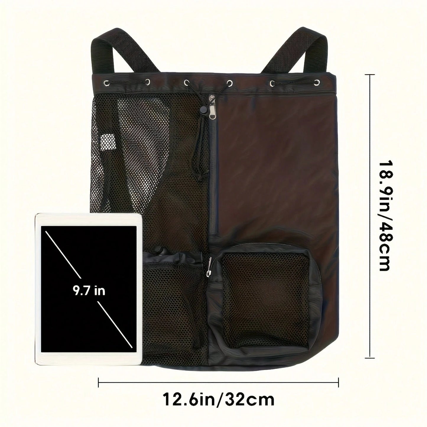 Swim Bag Mesh Drawstring Backpack Best Travel Backpack For School With Wet Bag For Swimming Gym And Workout Equipment, Lightweight, Suitable For Women And Men