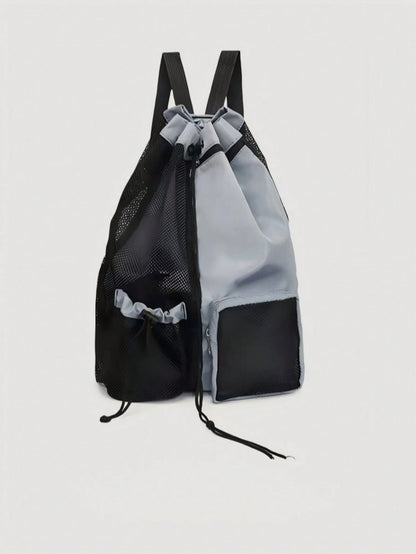 Swim Bag Mesh Drawstring Backpack Best Travel Backpack For School With Wet Bag For Swimming Gym And Workout Equipment, Lightweight, Suitable For Women And Men